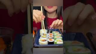 ASMR SUSHI MUKBANG No Talking EATING SOUNDS foodlover [upl. by Yttap]