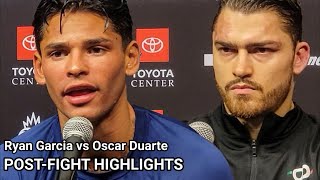 HIGHLIGHTS  Ryan Garcia vs Oscar Duarte POSTFIGHT PRESS CONFERENCE [upl. by Hubert]