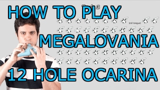 Megalovania  Undertale  12 Hole Ocarina Tutorial [upl. by Mariele624]