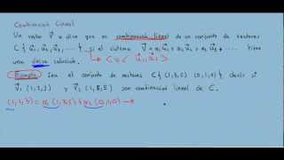 Espacios vectoriales 2 combinación lineal de vectores [upl. by Gillett595]