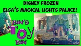 Disney Frozen ELSAS MAGICAL LIGHTS PALACE Playset Review by Bins Toy Bin [upl. by Shoshanna373]