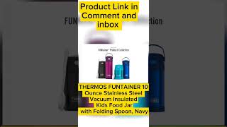 THERMOS FUNTAINER 10 Ounce Stainless Steel Vacuum Insulated Kids Food Jar with Folding Spoon usa [upl. by Ikila90]