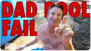 Dad Embarrasses Himself Jumping Into Pool [upl. by Eisenhart676]