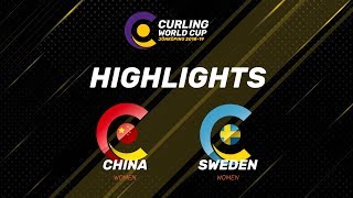 HIGHLIGHTS China v Sweden – Women – Curling World Cup leg three Jonkoping Sweden [upl. by Lotsirk228]