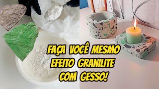 EFEITO GRANILITE EM PEÇAS DE GESSO Faça e venda muito [upl. by Kata544]