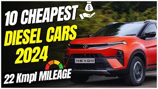 Top 10 Most Affordable Diesel Cars In India 2024🤑👌 [upl. by Annaear752]