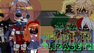 •MHA REACT TO AFTONS•  Elizabeth afton  part 1  fnaf  mha  my au [upl. by Chally392]