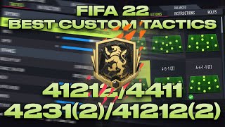 FIFA 22 PRO META TACTICAL SETUP 4121241212 2423124411 COMPLETE CUSTOM TACTICS GUIDE [upl. by Adnawad]