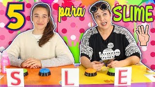 5 PARA SLIME 4  Juegos con Slime  Slime Challenge  COMO SE HACE [upl. by Carole]