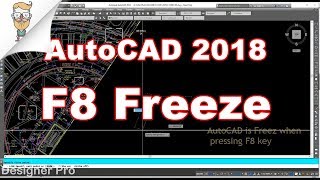 How to Resolved Press F8 Freeze in Autocad 2018 20172016 [upl. by Beberg376]