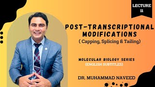 PostTranscriptional Modifications  Capping  Splicing  Tailing  Lecture 11  Dr Muhammad Naveed [upl. by Good285]