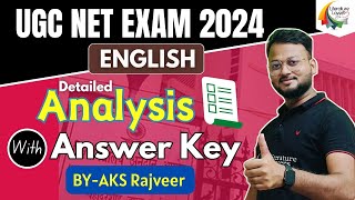 UGC NET English Answer Key 2024  AKSRajveer Sir  Literature Lovers [upl. by Euqimod]