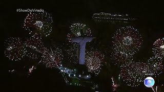 FullHD Show da Virada  Queima de fogos na Praia de Copacabana 01012024 [upl. by Kirsch838]