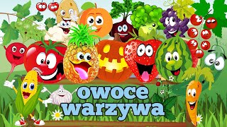 Owoce i warzywa dla dzieci  Poznajemy zdrowe owoce i warzywa [upl. by Assiar]