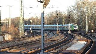 DB Doppelstockwagen und ET422 an der Station Düsseldorf Volksgarten [upl. by Buehrer612]