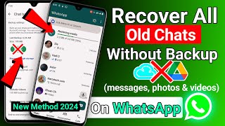 How To Recover Deleted Messages On WhatsApp Without Backup  How To Recover WhatsApp Chats In 2024 [upl. by Nnanerak515]