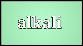 Alkali Meaning [upl. by Nasah]