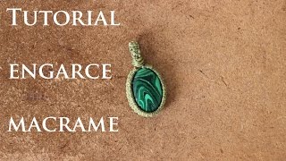 tutorial engarce de piedra sin ranura en macrame  3  wrap stone macrame [upl. by Newob]