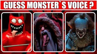 Guess the MONSTERS VOICE  Krampus Rush Cartoon Cat PennyWise M3gan Yellow Smile Cat [upl. by Eilahs]