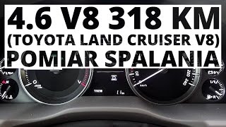 Toyota Land Cruiser V8 46 318 KM AT  pomiar zużycia paliwa [upl. by Bentlee17]