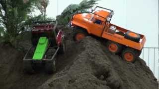 RC truck trial with 8x8 and 6x6 model trucks Part 2 [upl. by Ijneb]