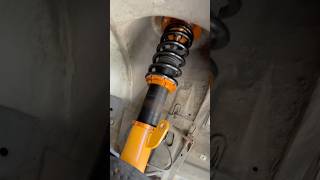 Adjusting the coilovers on my first drift car driftcar coilovers carmodification bmw e46 [upl. by Agna354]