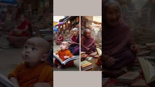 Cute monk with exam pressure horse shorts youtubeshorts yt [upl. by Atirak]