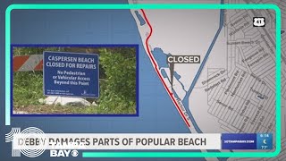 Parts of Caspersen Beach closed following damage from Hurricane Debby [upl. by Juley337]