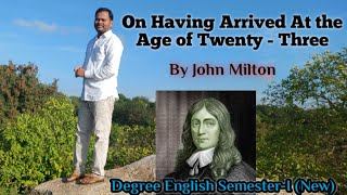 On His Having Arrived At the Age of TwentyThree byJohn Milton onhavingarrivedat23 johnmilton sem1 [upl. by Cai625]