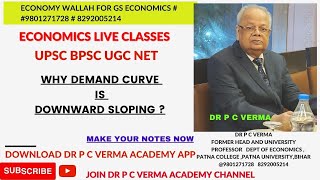 WHY DEMAND CURVE IS DOWNWARD SLOPING [upl. by Mathews]