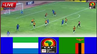 🔴LIVE  Sierra Leone vs Zambia • Live Stream AFCON Qualifications2024 Full Match Analysis [upl. by Anima287]