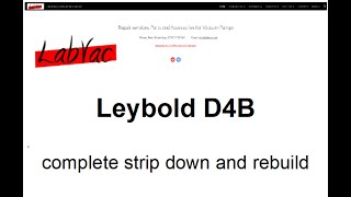 Leybold D4B vacuum pump complete strip down and rebuild [upl. by Aronel]