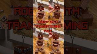 Make a wooden robot with a transforming magnetic face woodworking transformers craft bots [upl. by Esau]