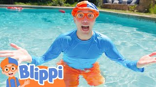 Blippi Takes Swimming Lessons  Blippi  Learn Colors and Science [upl. by Tryck]