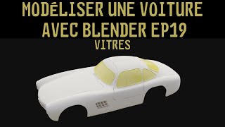 modéliser une voiture avec blender 282 ep19 vitres [upl. by Narih]