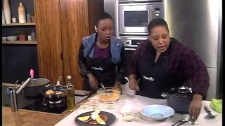 Recipes Souped up Soup Vegetable and chickpea tagine and carrot fritters 7 July 2014 [upl. by Malinde]