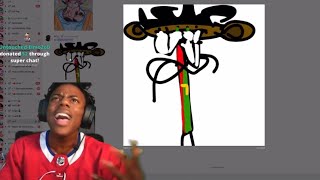 IShowSpeeds Shortest FAN ART Reaction 💀 [upl. by Mure]