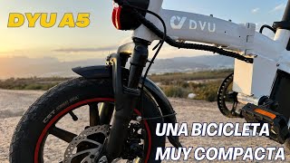 Una Bicicleta ELÉCTRICA muy COMPACTA Review DYU A5 [upl. by Nwonknu]