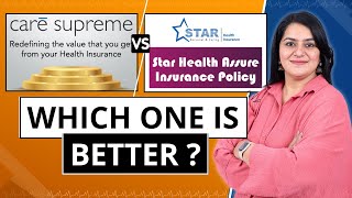 Star Health Assure Plan VS CARE Supreme  HEALTH INSURANCE COMPARISON  Gurleen Kaur Tikku [upl. by Erlond306]