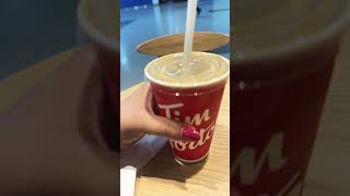 Is Tim Horton coffee really worth the hype travel shortsvideo airport coffee [upl. by Masao]