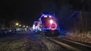 Canadian Pacific Holiday Train Mechanicville NY 2015 [upl. by Ardnasxela]