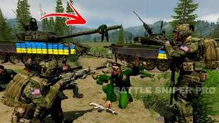 🔴Russian troops fail to hijack Ukrainian tank killed by US sniper fire  ARMA 3 [upl. by Halliday]