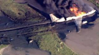 Boeing 707 Military Tanker Jet Plane Crashes at Naval Air Base in California [upl. by Deraj]