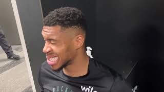 Giannis Antetokounmpo reacts to Milwaukee Bucks controversial loss to Hornets foul call [upl. by Tuddor917]