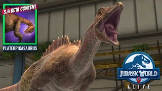 Unique PLATEOPIKASAURUS ET5 FIRST LOOK All New 34 Jurassic World Alive Update [upl. by Atikahc]