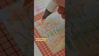 Landscape Alcohol Marker ohuhu ohuhumarkers alcoholmarkers markerdrawing alcoholmarker shorts [upl. by Nimaynib]