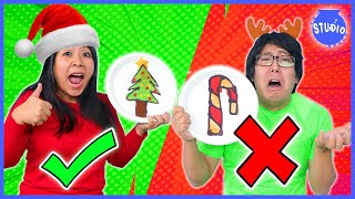 2020 CHRISTMAS PANCAKE ART Learn DIY Pancake Art with Ryans Mommy Vs Daddy [upl. by Erodoeht]