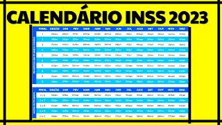 É OFICIAL NOVO CALENDÁRIO 2023 DE PAGAMENTOS DOS BENEFÍCIOS DO INSS  APOSENTADOS E PENSIONISTAS [upl. by Eidua122]