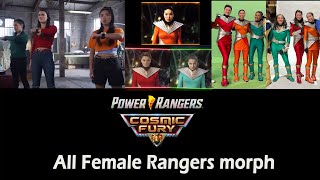 Power Rangers Cosmic Fury All Heroine morph FANMADE [upl. by Pyszka]