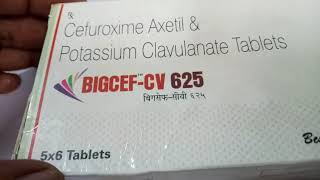 Bigcef CV 625 Tablet Uses Dosage Side Effects Composition in hindi [upl. by Nanyt]